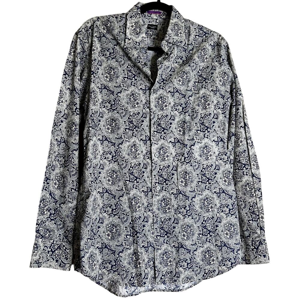 Paul Smith London Made Italy Men Shirt Paisley Button Up Dressy Preppy Designer